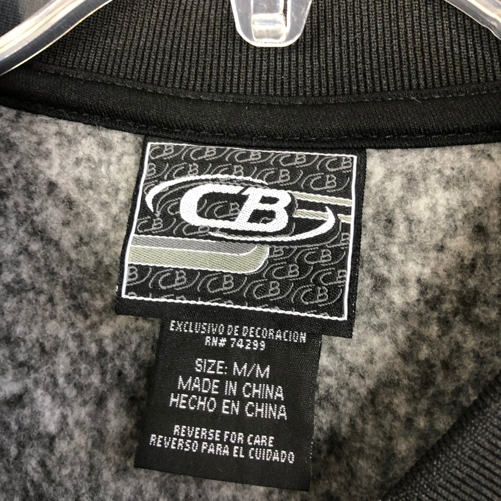 CB Men's Varsity Jacket Black & Gray Zip Up HK - Picture 2 of 8